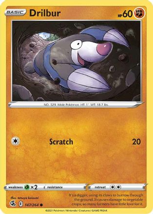 [PKM-C] Drilbur (147/264) [Sword & Shield: Fusion Strike]