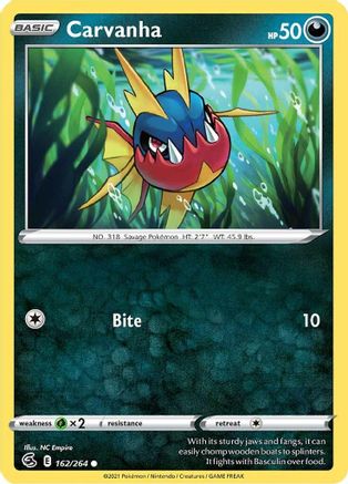 [PKM] Carvanha (162/264) [Sword & Shield: Fusion Strike]
