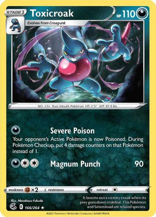 [PKM-R] Toxicroak (166/264) [Sword & Shield: Fusion Strike]