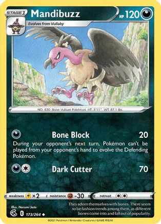 [PKM] Mandibuzz (173/264) [Sword & Shield: Fusion Strike]