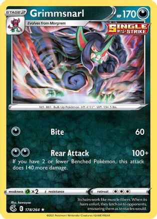 [PKM-R] Grimmsnarl (178/264) [Sword & Shield: Fusion Strike]