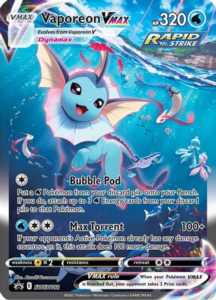 [PKM-R] Vaporeon VMAX (SWSH182) [Sword & Shield: Black Star Promos]