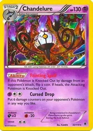 [PKM-R] Chandelure (43/119) (Cosmos Holo) [XY: Phantom Forces]