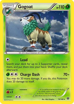 [PKM] Gogoat (19/146) (Cosmos Holo) [XY: Base Set]