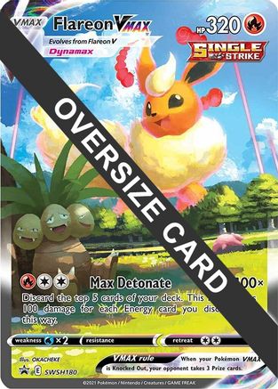 [JUM PKM-R] Flareon VMAX (SWSH180) (Jumbo Card) [Sword & Shield: Black Star Promos]