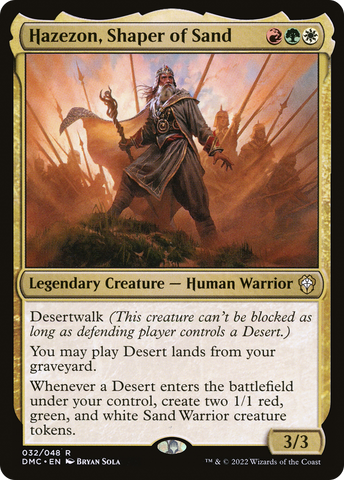 {R} Hazezon, Shaper of Sand [Dominaria United Commander][DMC 032]