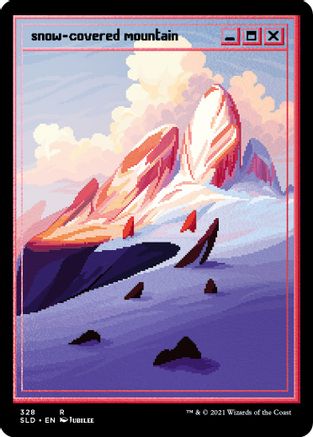 {R} Snow-Covered Mountain (Foil Etched) [Secret Lair Drop Series][ET SLD 328]