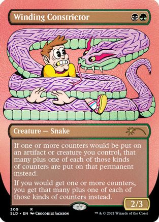 {R} Winding Constrictor (Borderless) (Foil Etched) [Secret Lair Drop Series][ET SLD 309]