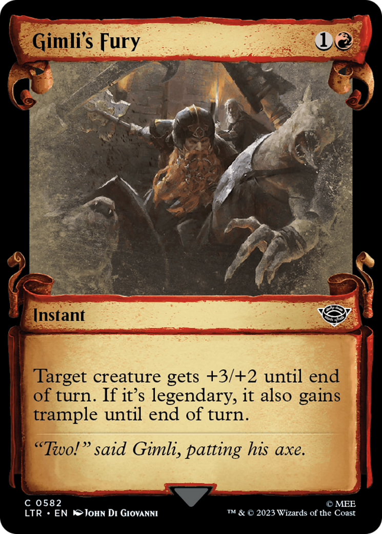 {C} Gimli's Fury [The Lord of the Rings: Tales of Middle-Earth Showcase Scrolls][LTR 582]