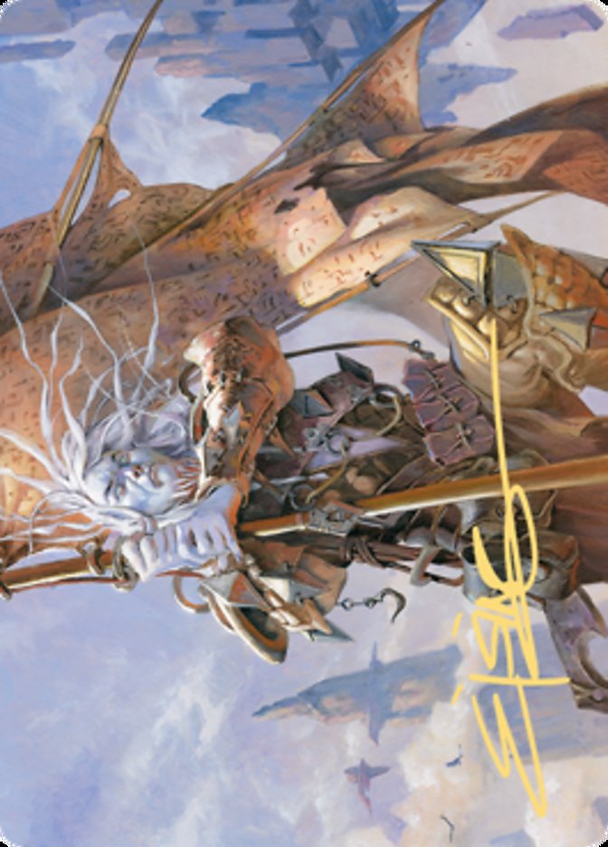 {A} Sea Gate Banneret Art Card (Gold-Stamped Signature) [Zendikar Rising Art Series][AZNR 043]