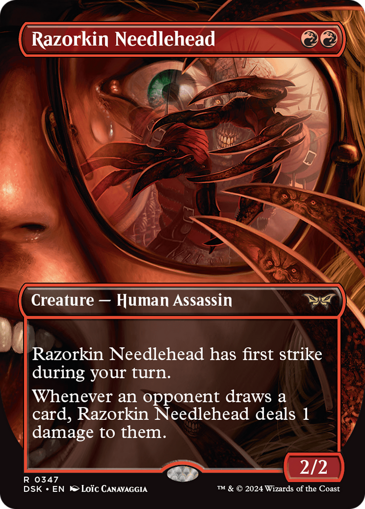 {@R} Razorkin Needlehead (Borderless) [Duskmourn: House of Horror][DSK 347]