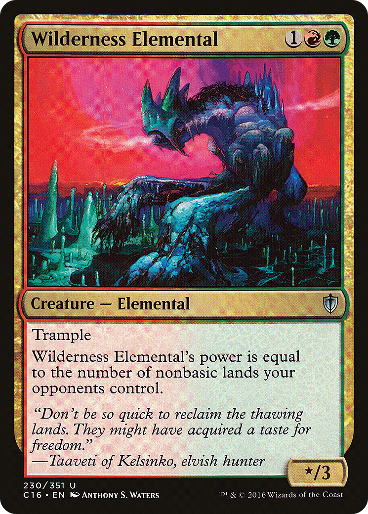 {C} Wilderness Elemental [Commander 2016][C16 230]