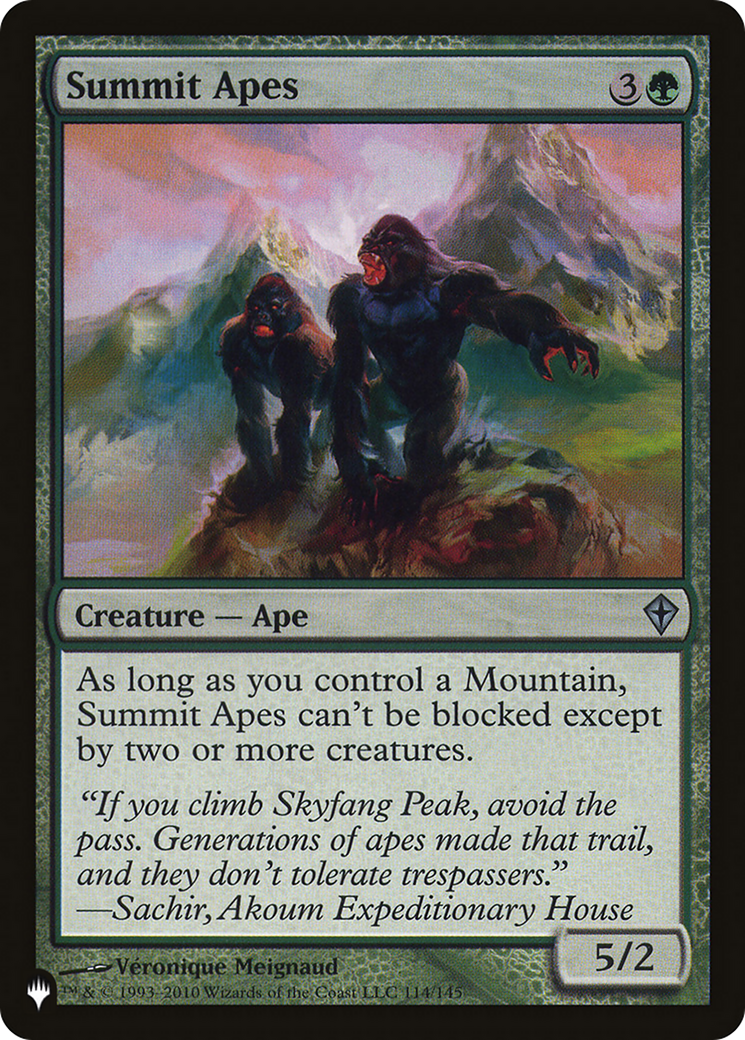 Summit Apes [LIST 114/145]