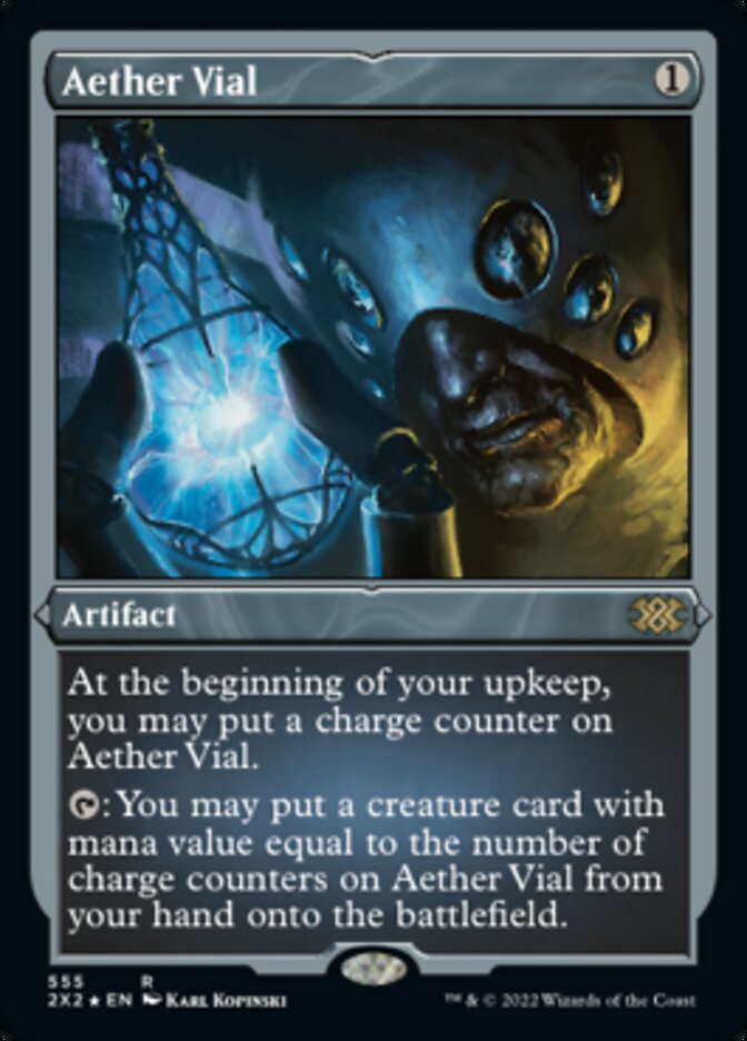 {R} Aether Vial (Foil Etched) [Double Masters 2022][2X2 555]