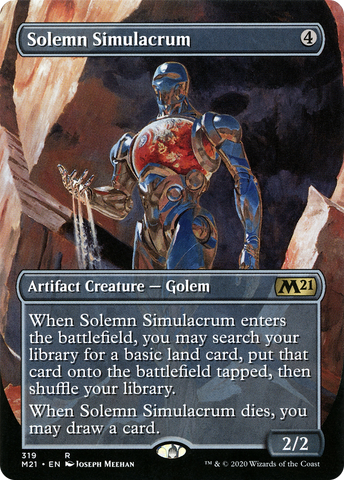 {R} Solemn Simulacrum (Borderless Alternate Art) [Core Set 2021][M21 319]