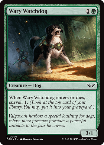 {@C} Wary Watchdog [Duskmourn: House of Horror][DSK 206]