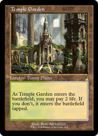 {R} Temple Garden (Retro) [Ravnica Remastered][RVR 414]