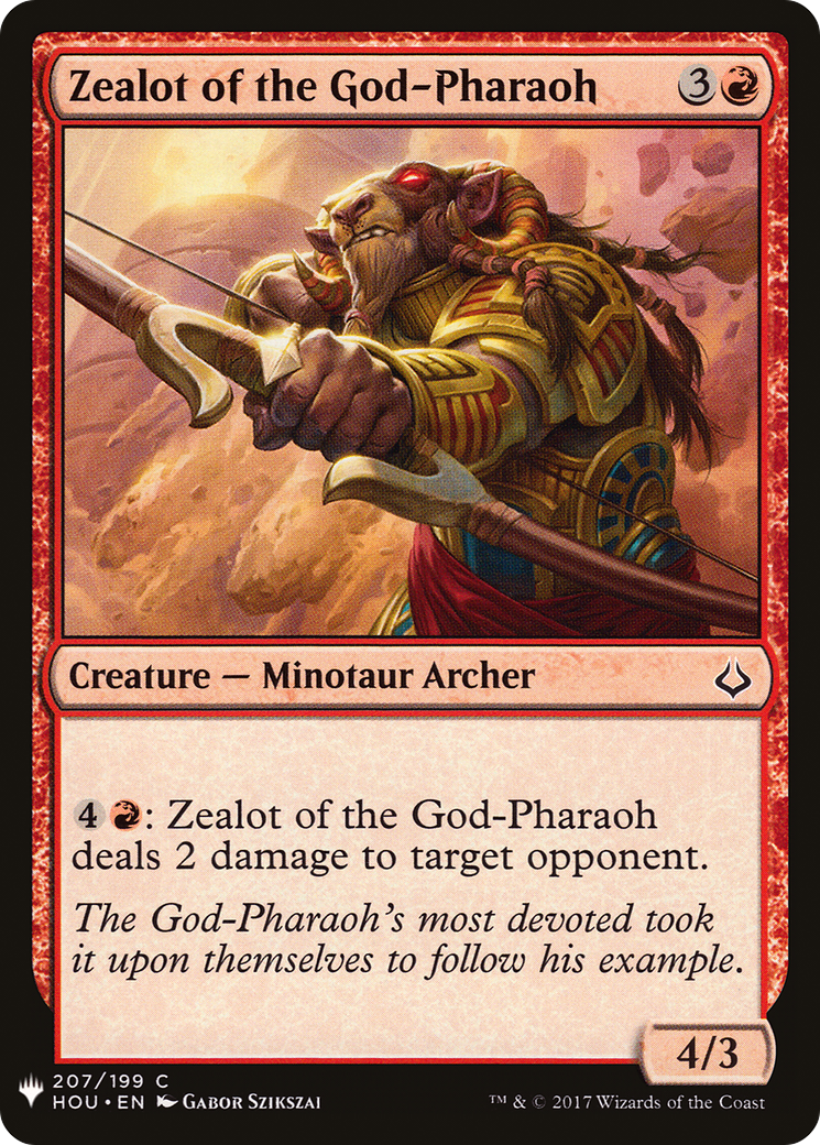 {C} Zealot of the God-Pharaoh [Mystery Booster][LS HOU 207]