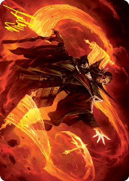 {A} Plargg, Dean of Chaos Art Card (Gold-Stamped Signature) [Strixhaven: School of Mages Art Series][GS ASTX 053]