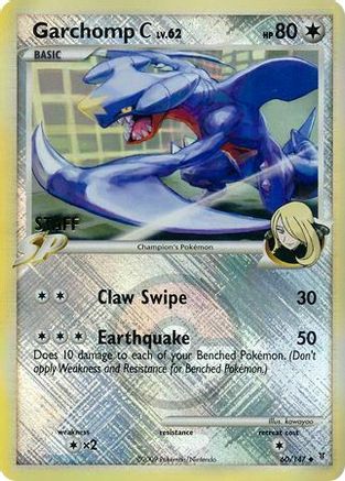[PKM] Garchomp C (60/147) (Staff League Promo) [Platinum: Supreme Victors]
