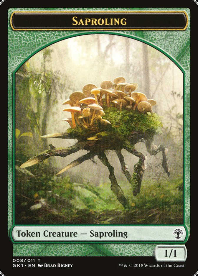 {T} Saproling // Elf Knight Double-sided Token [Guilds of Ravnica Guild Kit Tokens][TGK1 008]