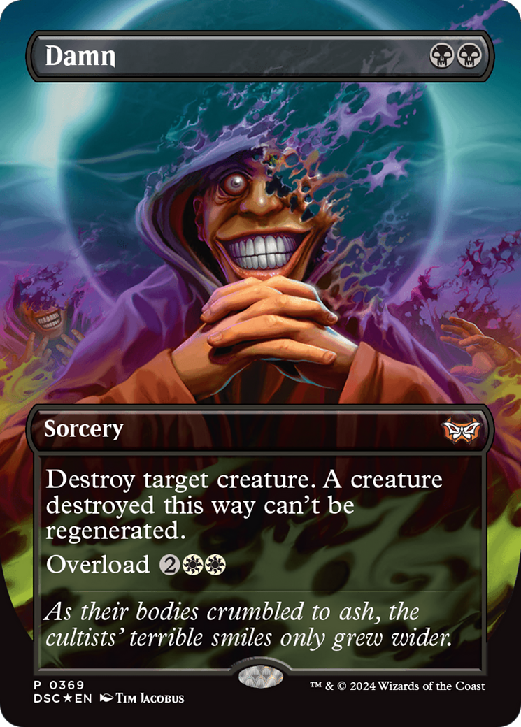 {R} Damn (Borderless) [Duskmourn: House of Horror Commander][DSC 369]