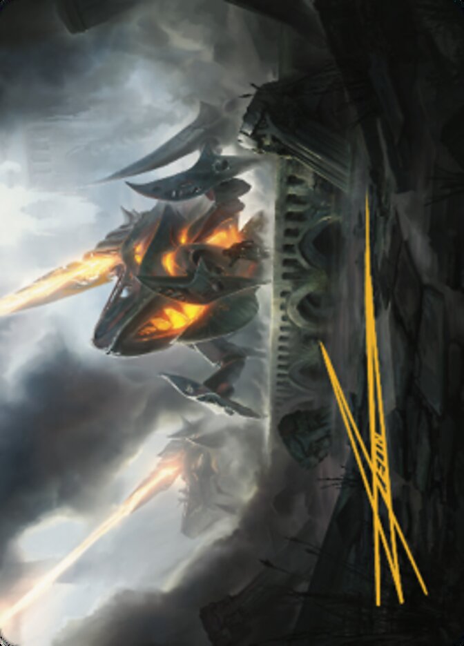{A} Skitterbeam Battalion Art Card (Gold-Stamped Signature) [The Brothers' War Art Series][GS ABRO 021]