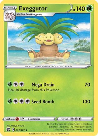 [PKM-C] Exeggutor (002/172) [Sword & Shield: Brilliant Stars]
