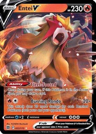 [PKM-R] Entei V (022/172) [Sword & Shield: Brilliant Stars]