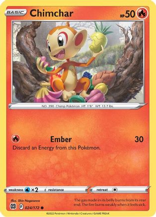[PKM-C] Chimchar (024/172) [Sword & Shield: Brilliant Stars]