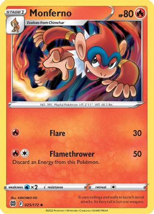 [PKM] Monferno (025/172) [Sword & Shield: Brilliant Stars]