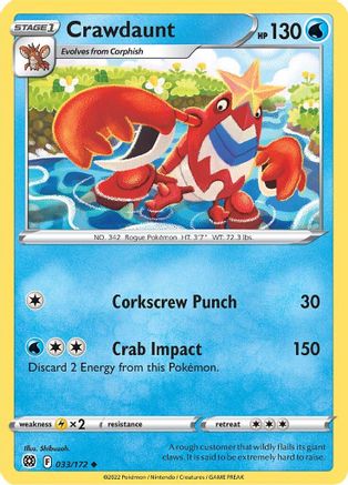 [PKM] Crawdaunt (033/172) [Sword & Shield: Brilliant Stars]