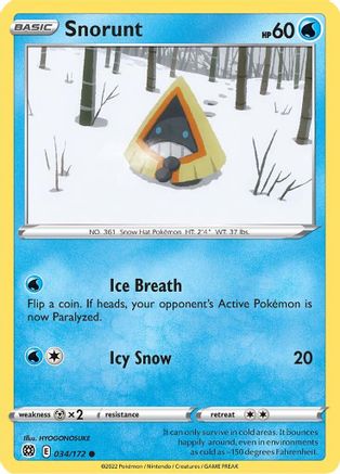 [PKM] Snorunt (034/172) [Sword & Shield: Brilliant Stars]