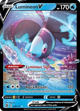 [PKM-R] Lumineon V (040/172) [Sword & Shield: Brilliant Stars]