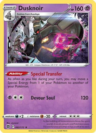 [PKM-R] Dusknoir (062/172) [Sword & Shield: Brilliant Stars]