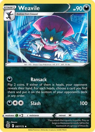 [PKM] Weavile (087/172) [Sword & Shield: Brilliant Stars]