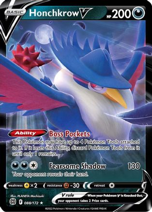[PKM-R] Honchkrow V (088/172) [Sword & Shield: Brilliant Stars]