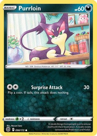 [PKM] Purrloin (090/172) [Sword & Shield: Brilliant Stars]