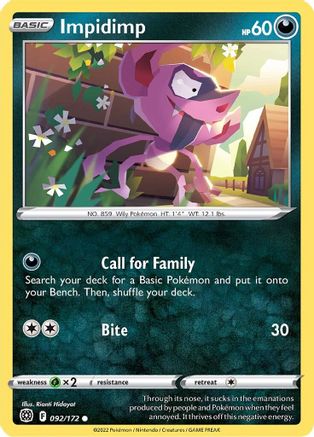 [PKM] Impidimp (092/172) [Sword & Shield: Brilliant Stars]