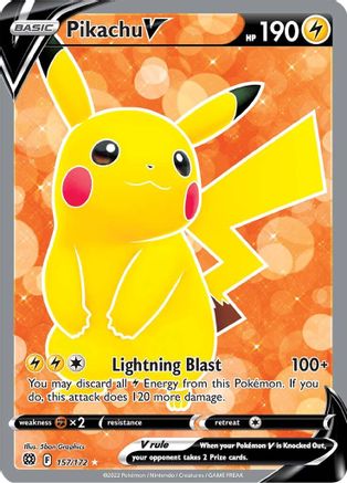 [PKM] Pikachu V (157/172) [Sword & Shield: Brilliant Stars]