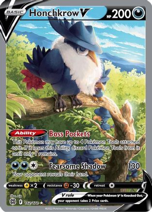 [PKM] Honchkrow V (162/172) [Sword & Shield: Brilliant Stars]