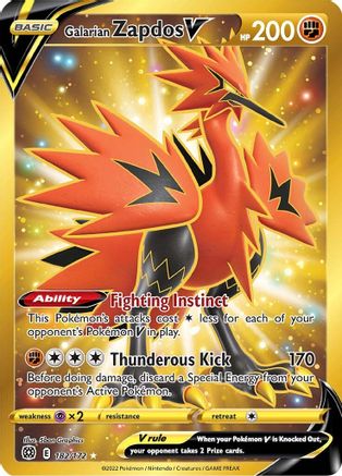 [PKM] Galarian Zapdos V (182/172) [Sword & Shield: Brilliant Stars]