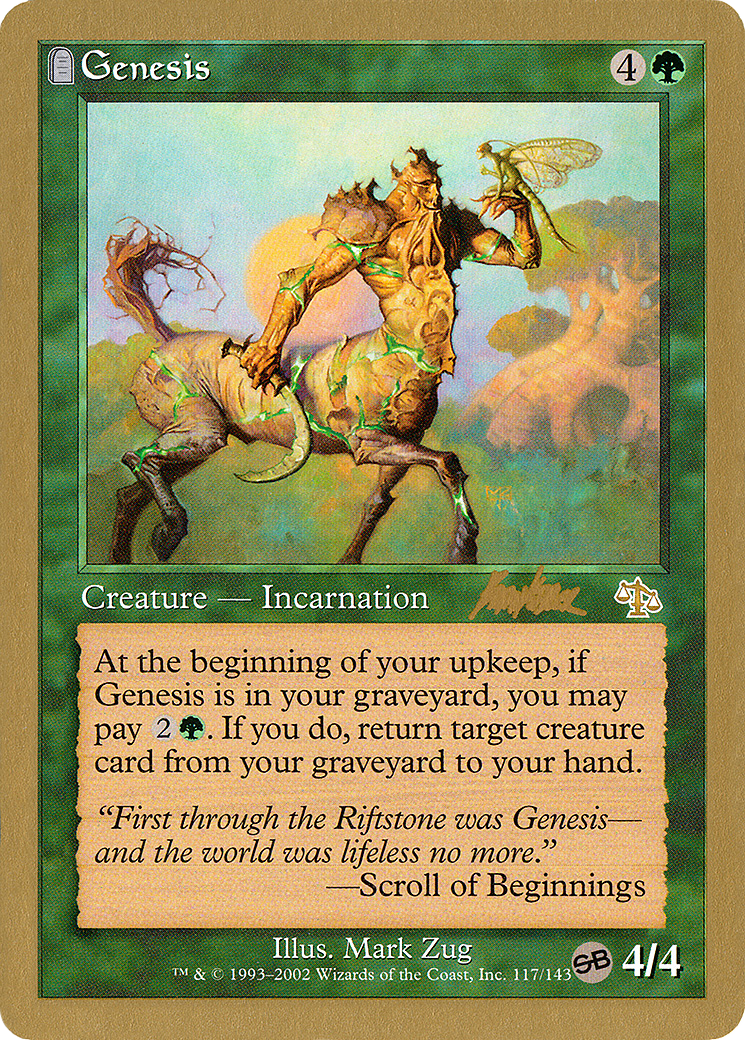 {R} Genesis (Brian Kibler) (SB) [World Championship Decks 2002][GB WC02 BK117SB]