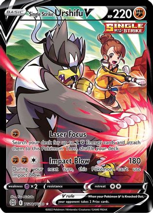 [PKM] Single Strike Urshifu V (TG18/TG30) [Sword & Shield: Brilliant Stars]