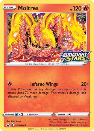 [PKM] Moltres (SWSH185) (Prerelease Promo) [Sword & Shield: Black Star Promos]