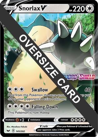 [PKM] Snorlax V (141/202) (Oversized) [Sword & Shield: Base Set]