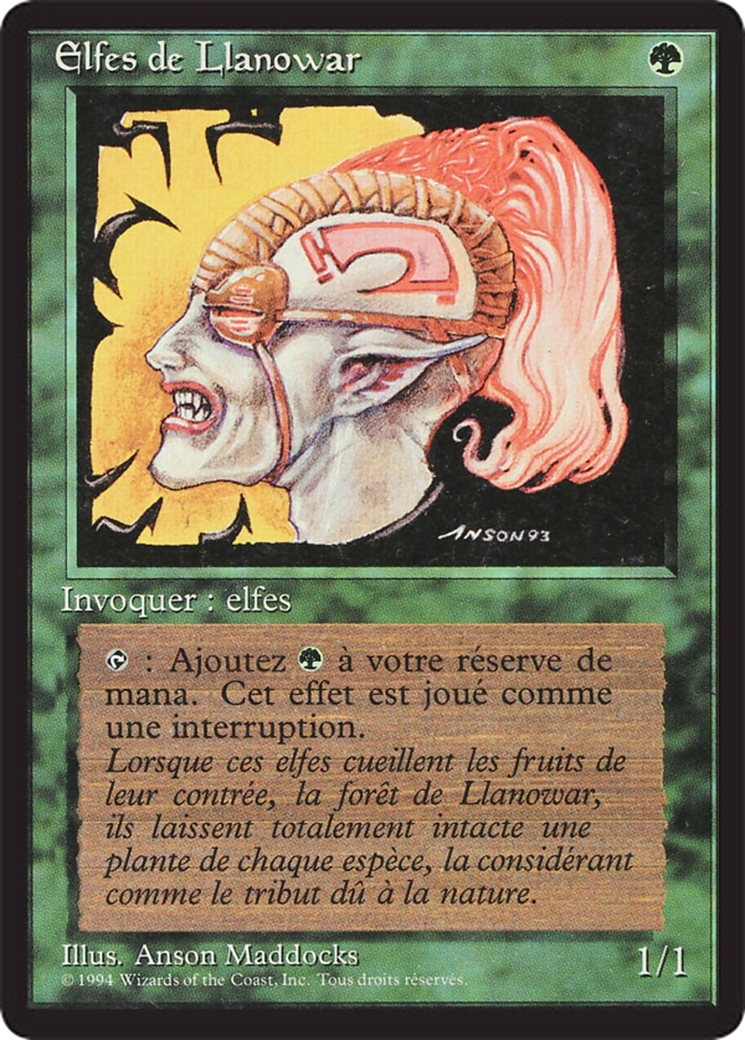 {F} Llanowar Elves [Foreign Black Border][FBB 3ED 211]