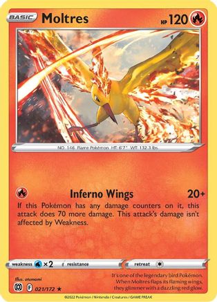 [PKM-R] Moltres (021/172) (Theme Deck Exclusive) [Sword & Shield: Brilliant Stars]