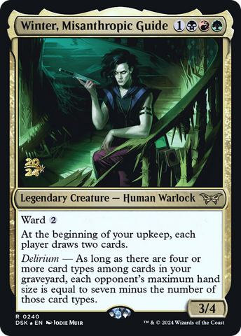 {@R} Winter, Misanthropic Guide [Duskmourn: House of Horror Prerelease Promos][PR DSK 240]