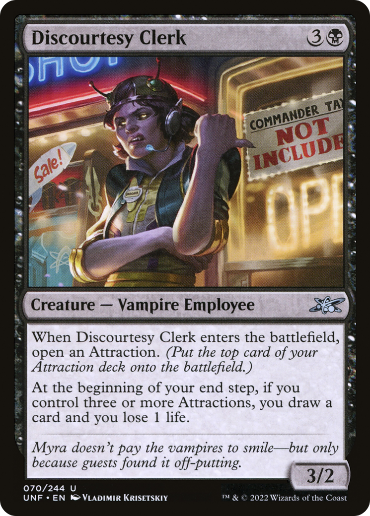 {C} Discourtesy Clerk [Unfinity][UNF 070]